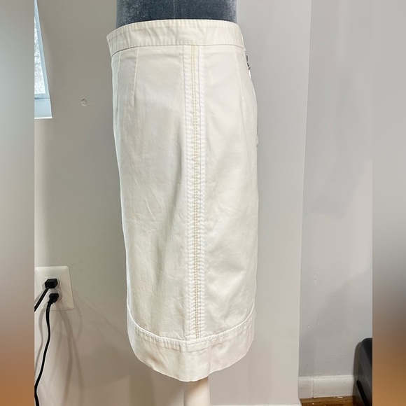 Louis Vuitton White Cotton Silk Lined Skirt FR 38 (US 6) - Picture 3 of 14